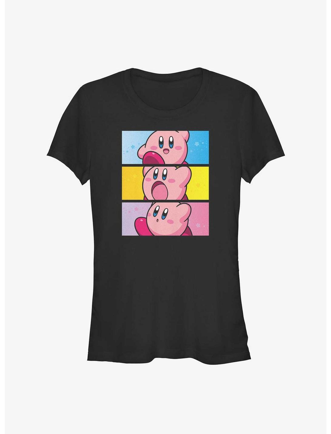Kirby Panel Stack Girls T-Shirt, BLACK, hi-res