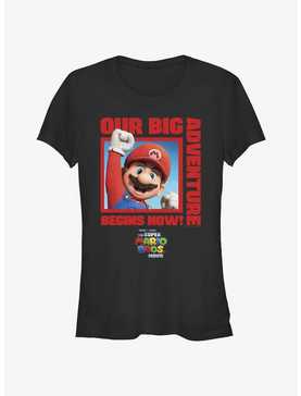 The Super Mario Bros. Movie Mario Our Big Adventure Begins Now Girls T-Shirt, , hi-res
