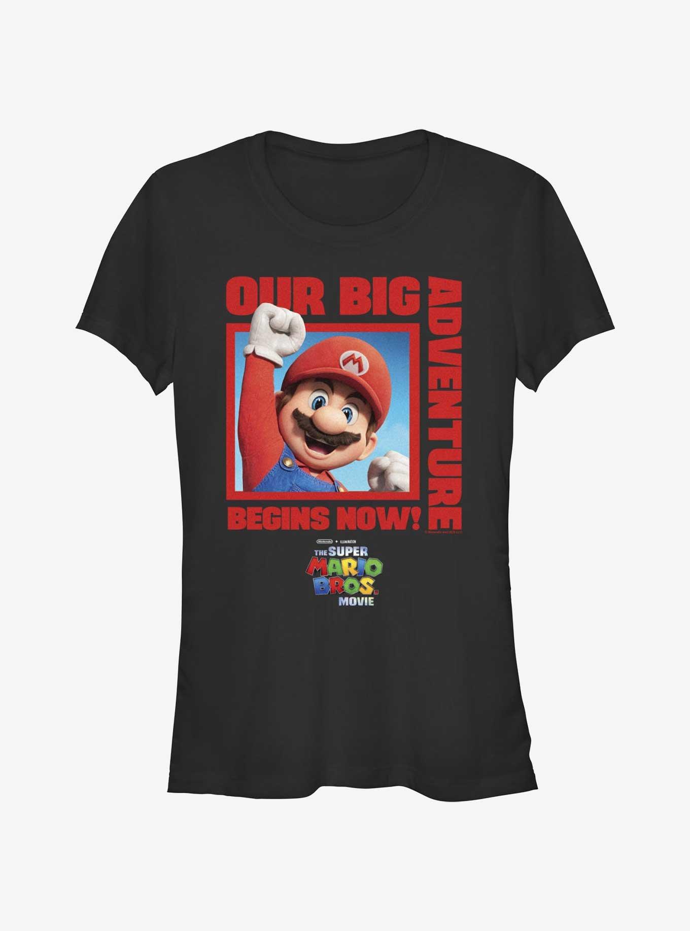 The Super Mario Bros. Movie Mario Our Big Adventure Begins Now Girls T-Shirt, , hi-res