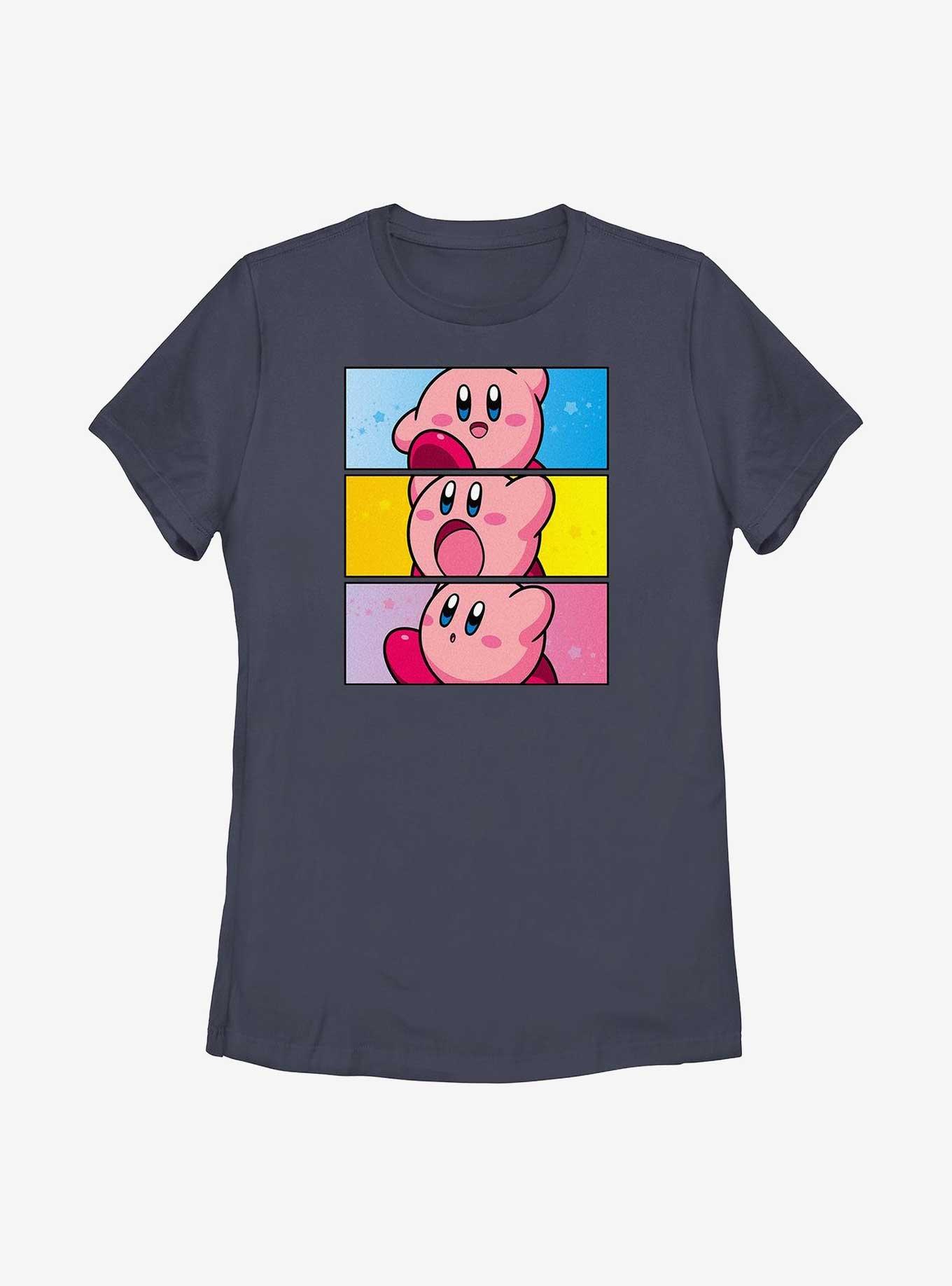 Kirby Panel Stack Womens T-Shirt, NAVY, hi-res