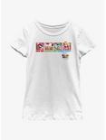 The Super Mario Bros. Movie Big Adventure Mario Toad Luigi & Princess Peach Youth Girls T-Shirt, WHITE, hi-res