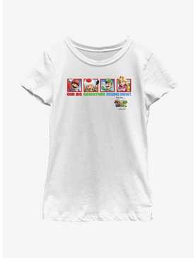 The Super Mario Bros. Movie Big Adventure Mario Toad Luigi & Princess Peach Youth Girls T-Shirt, , hi-res