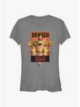The Super Mario Bros. Movie Bowser King of the Koopas Poster Girls T-Shirt, CHARCOAL, hi-res
