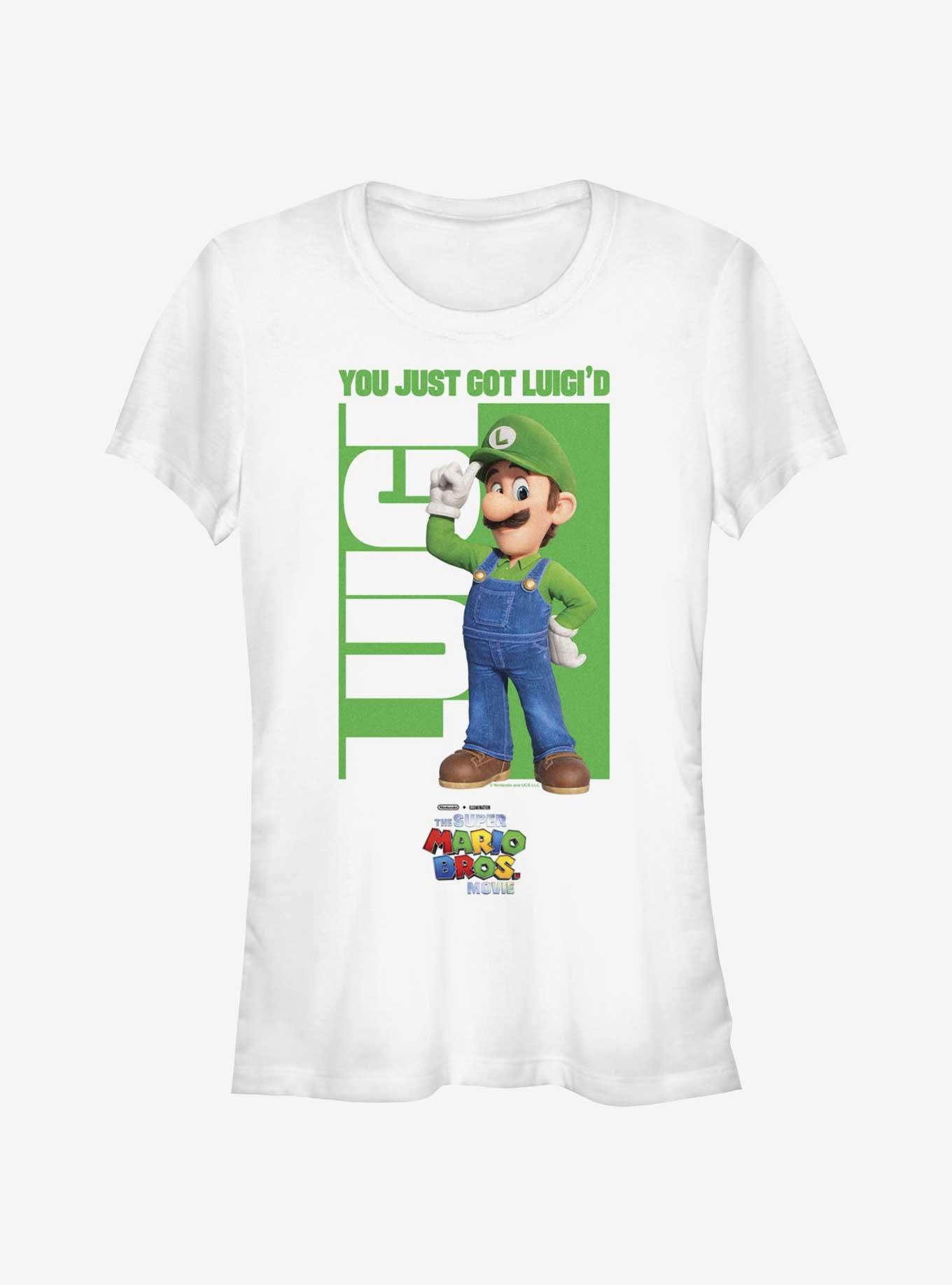 The Super Mario Bros. Movie You Just Got Luigi'd Girls T-Shirt, WHITE, hi-res