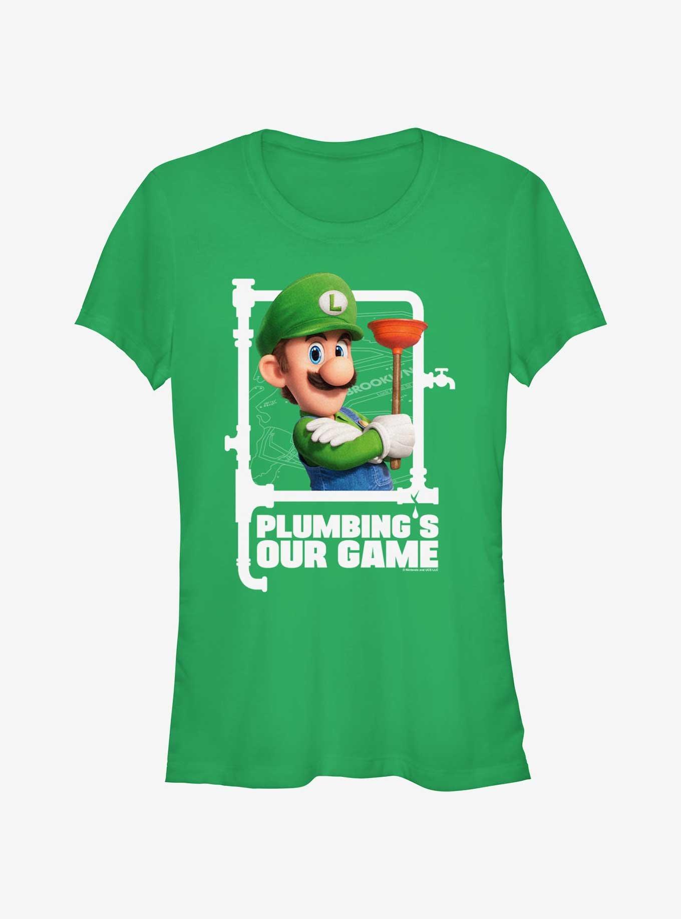 The Super Mario Bros. Movie Luigi Plumbing's Our Game Girls T-Shirt, , hi-res