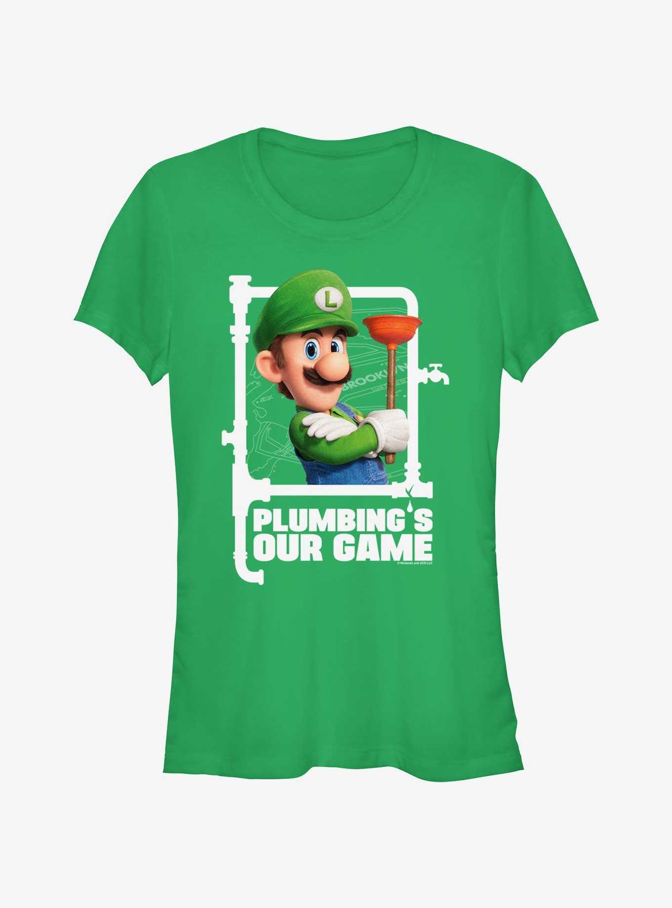 The Super Mario Bros. Movie Luigi Plumbing's Our Game Girls T-Shirt, , hi-res