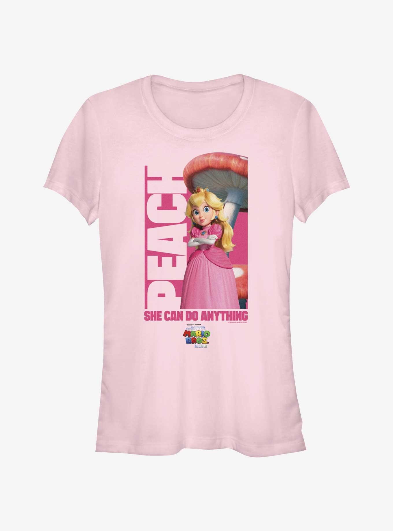 The Super Mario Bros. Movie Peach She Can Do Anything Girls T-Shirt, , hi-res