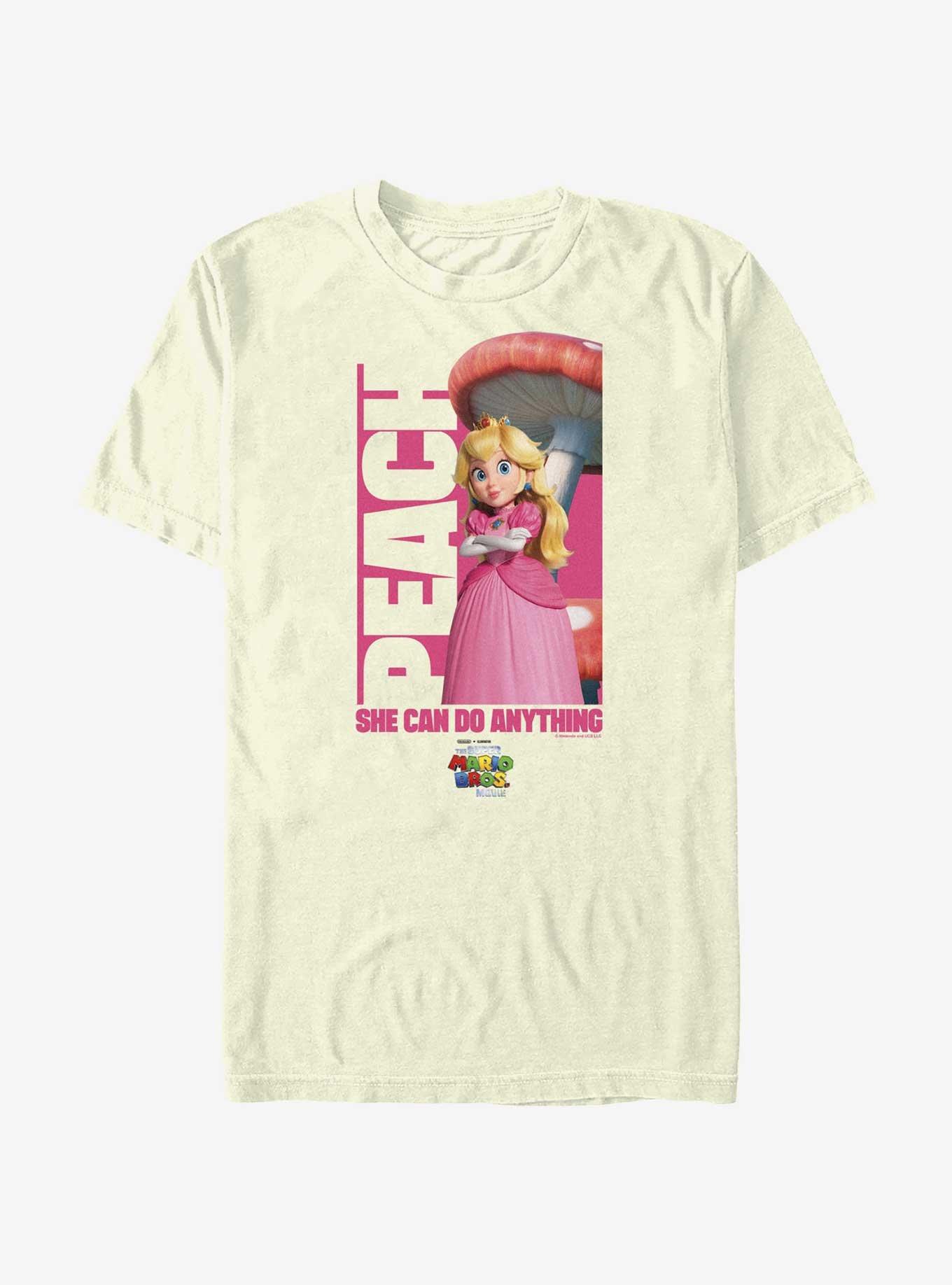 The Super Mario Bros. Movie Peach She Can Do Anything T-Shirt, NATURAL, hi-res