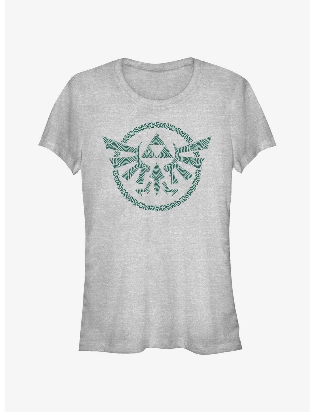 The Legend of Zelda: Tears of the Kingdom Hyrule Crest Girls T-Shirt, ATH HTR, hi-res