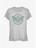 The Legend of Zelda: Tears of the Kingdom Hyrule Crest Girls T-Shirt, ATH HTR, hi-res