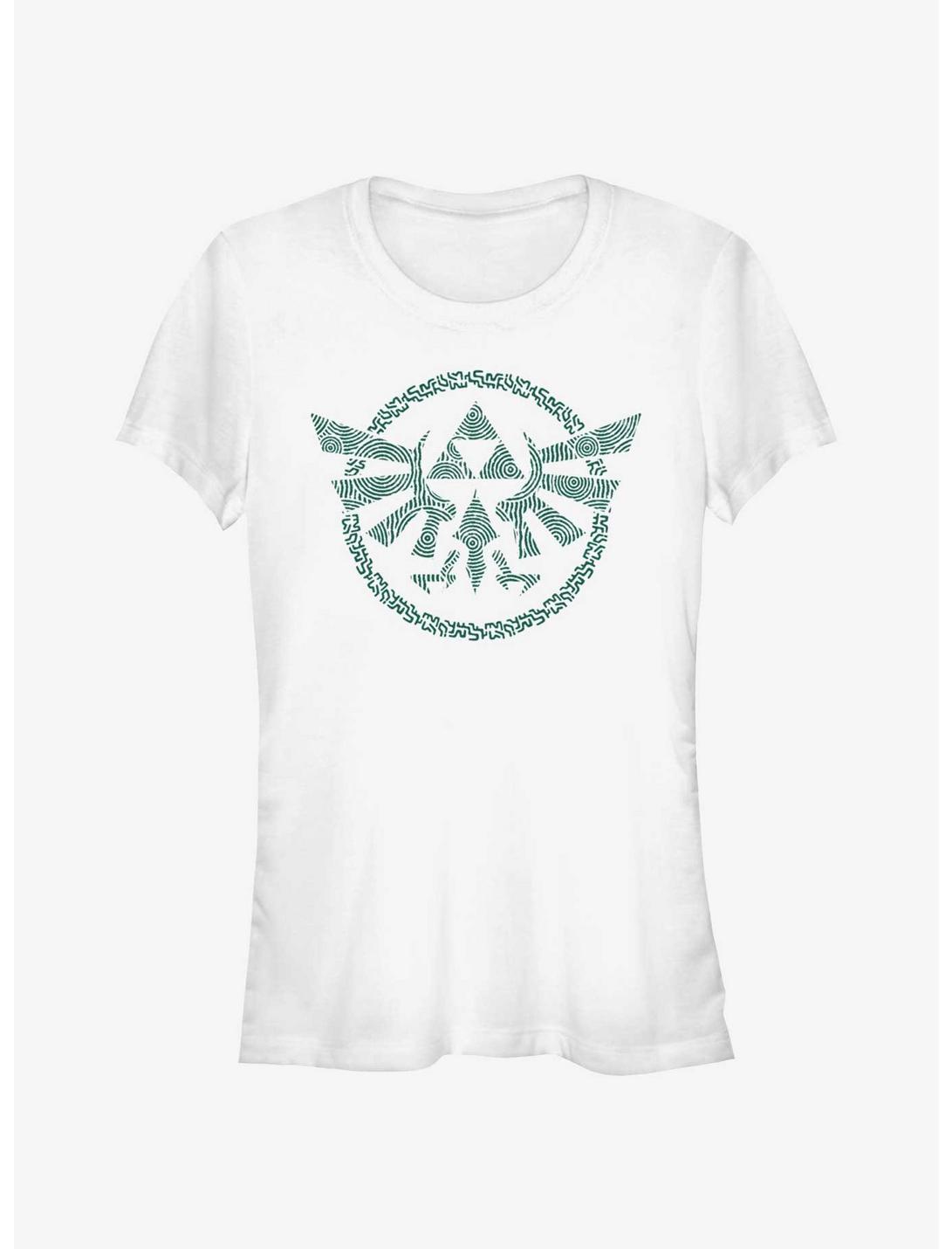 The Legend of Zelda: Tears of the Kingdom Hyrule Crest Girls T-Shirt, WHITE, hi-res