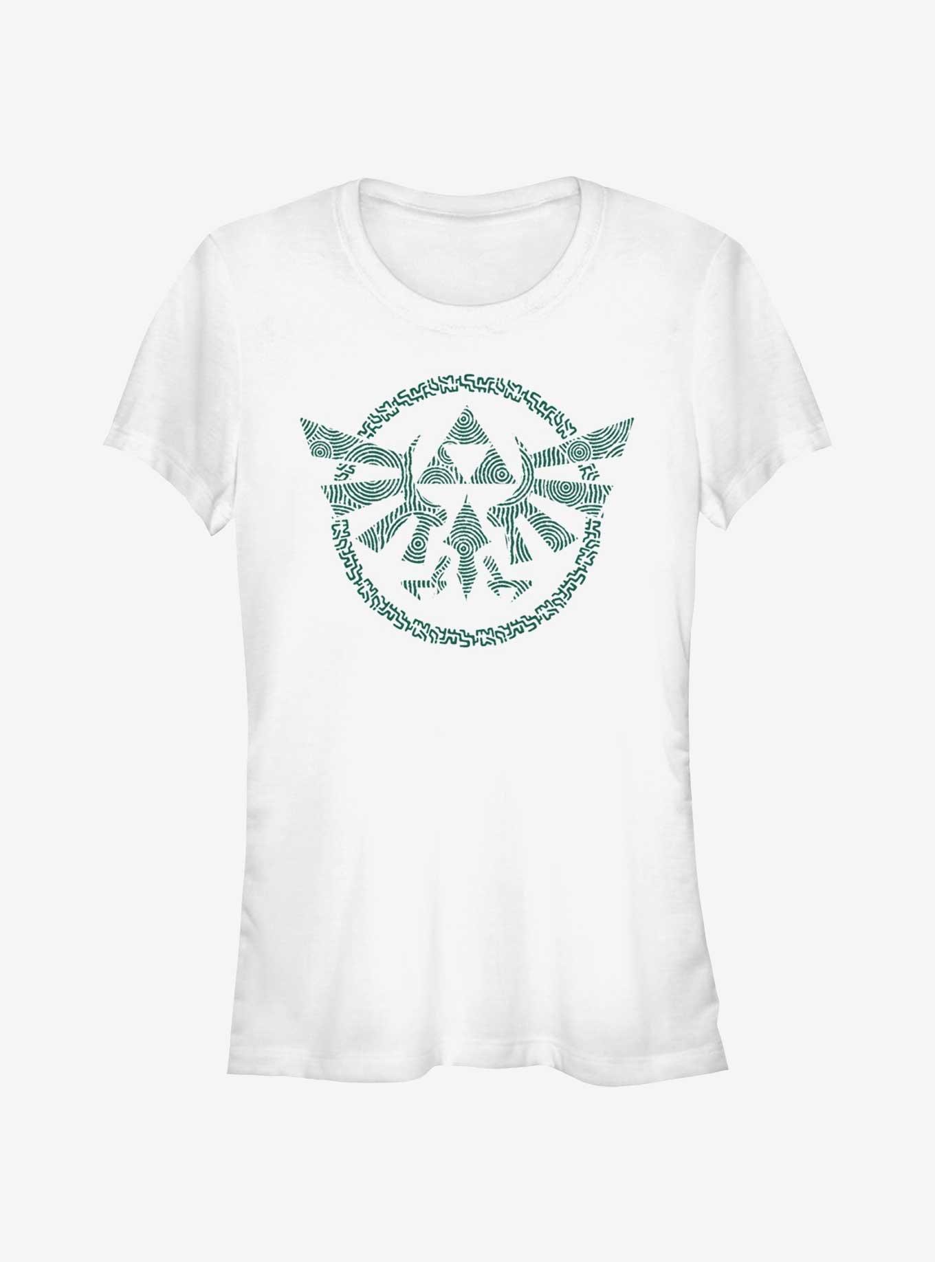 The Legend of Zelda: Tears of the Kingdom Hyrule Crest Girls T-Shirt, WHITE, hi-res