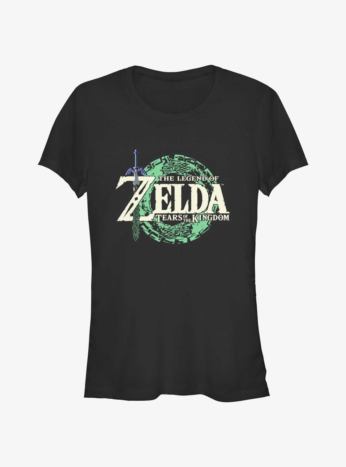 The Legend of Zelda: Tears of the Kingdom Logo Girls T-Shirt, BLACK, hi-res