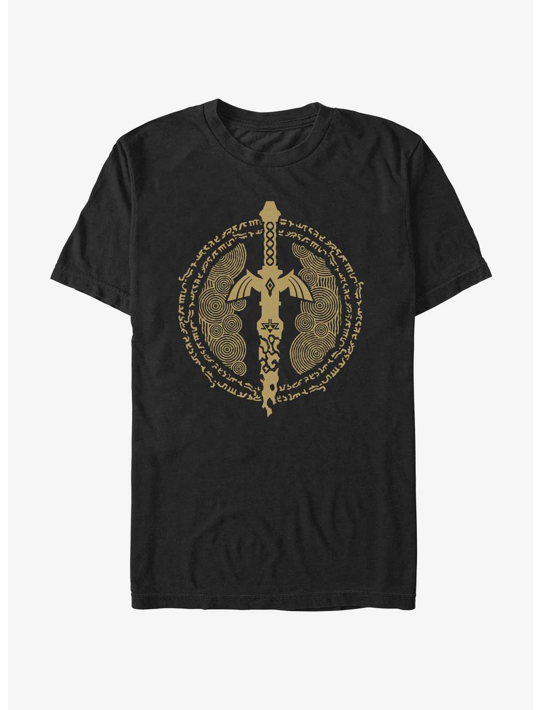 The Legend of Zelda: Tears of the Kingdom  Master Sword Icon T-Shirt, BLACK, hi-res