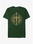 The Legend of Zelda: Tears of the Kingdom  Master Sword Icon Extra Soft T-Shirt, FOREST GRN, hi-res