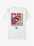 The Super Mario Bros. Movie Mario Our Big Adventure Begins Now T-Shirt, WHITE, hi-res