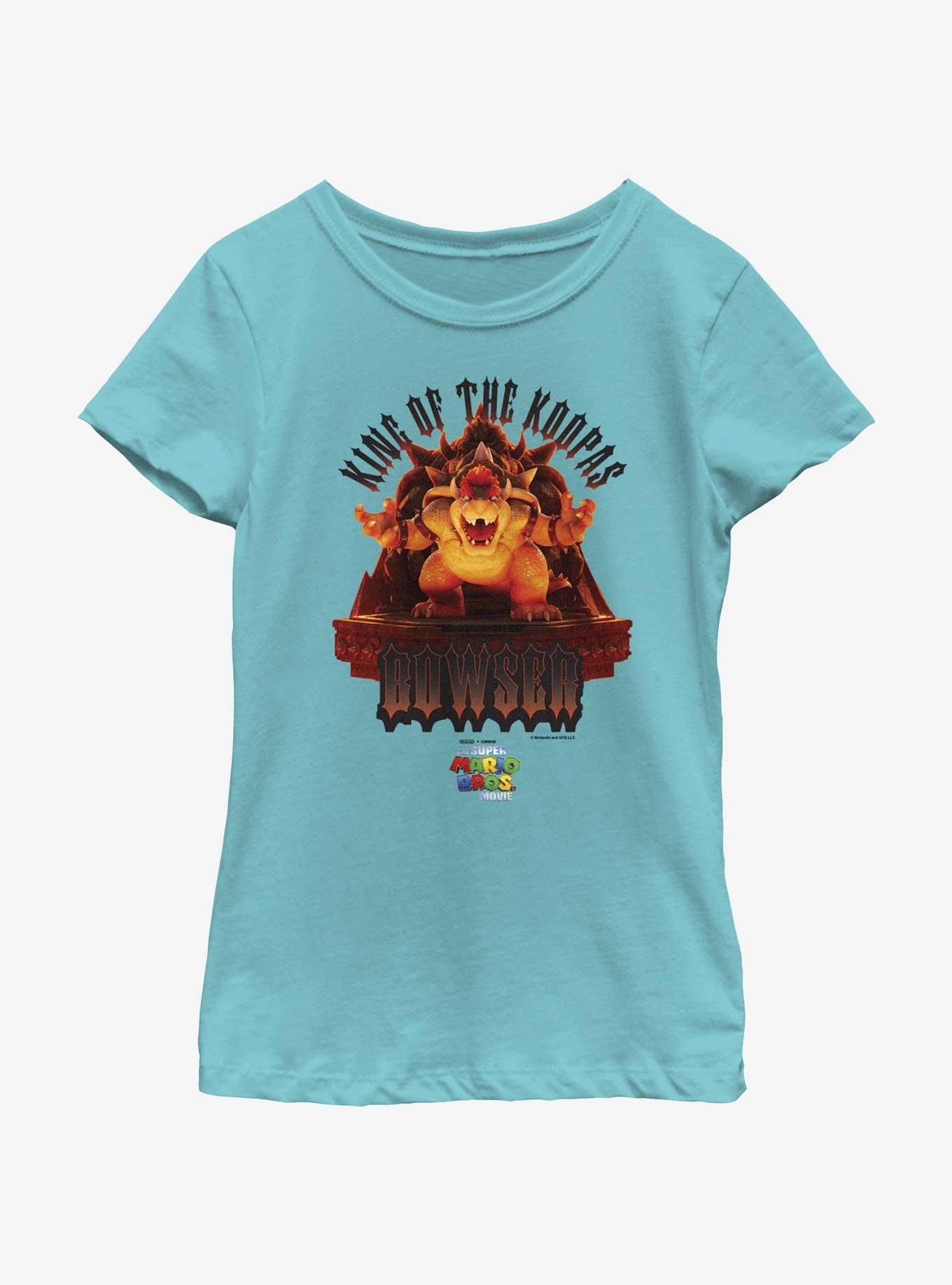 The Super Mario Bros. Movie King Bowser Statue Youth Girls T-Shirt, , hi-res