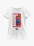 The Super Mario Bros. Movie Mario To Mushroom Kingdom Youth Girls T-Shirt, WHITE, hi-res