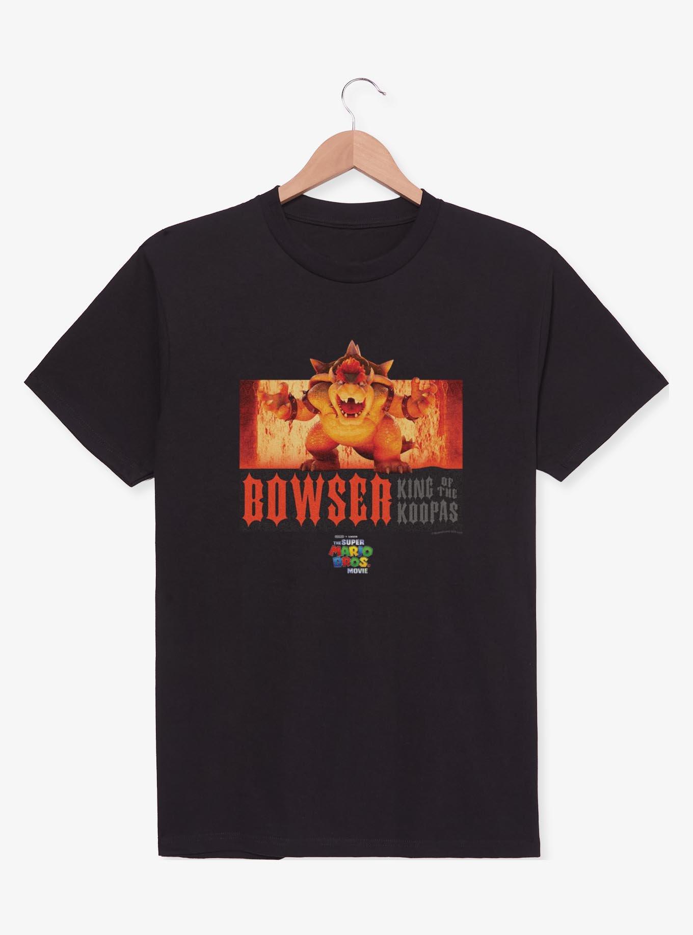 The Super Mario Bros. Movie Flaming King Bowser Poster T-Shirt, , hi-res