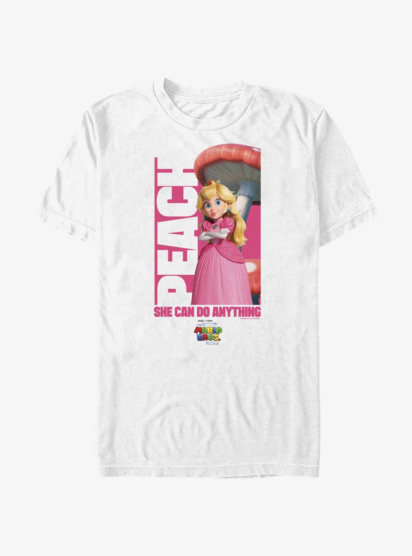 The Super Mario Bros. Movie Peach She Can Do Anything T-Shirt, WHITE, hi-res