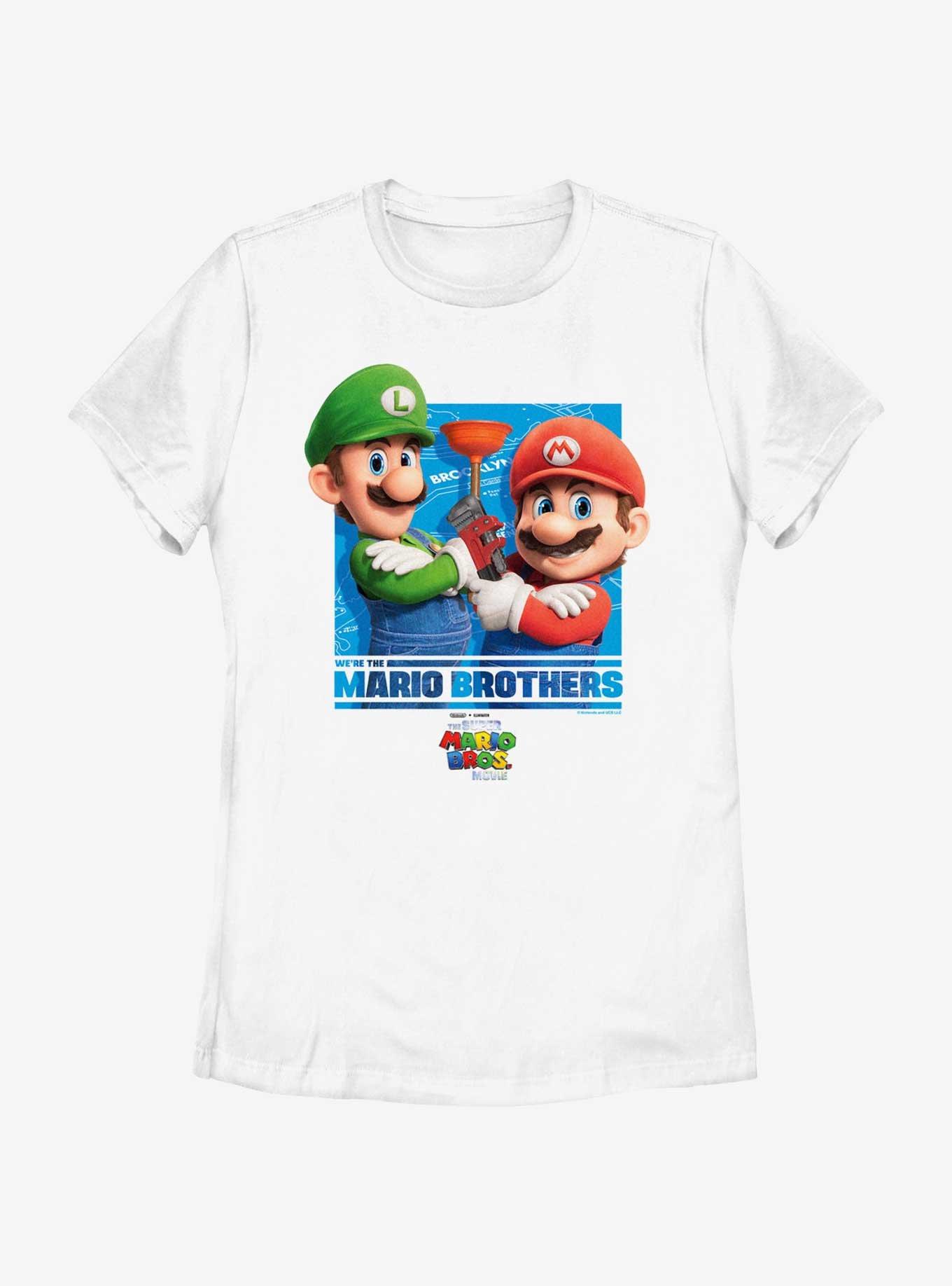 The Super Mario Bros. Movie The Mario Brothers Womens T-Shirt, WHITE, hi-res