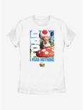 The Super Mario Bros. Movie Toad Fear Nothing Womens T-Shirt, WHITE, hi-res