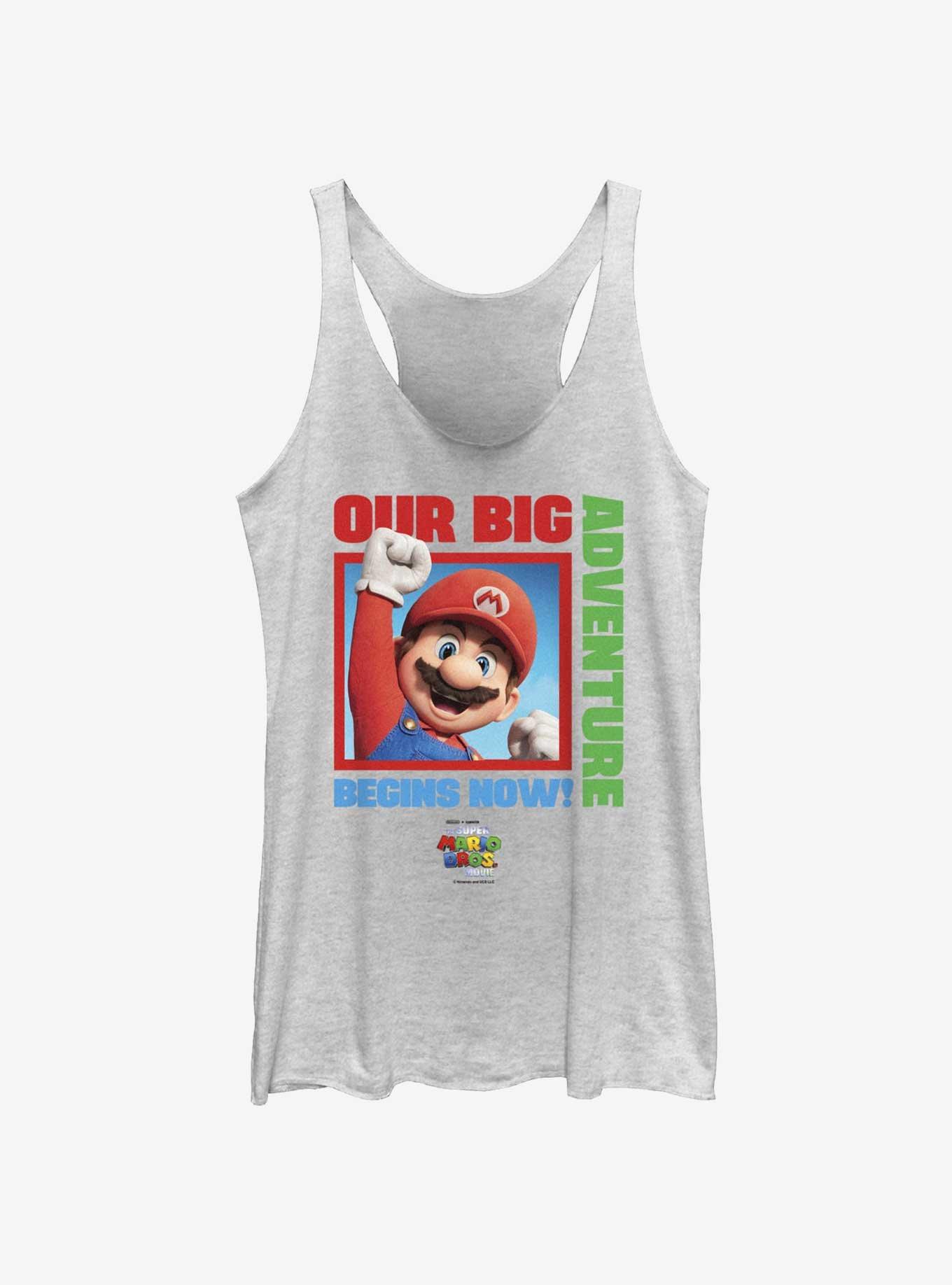 The Super Mario Bros. Movie Mario Our Big Adventure Begins Now Womens Tank Top