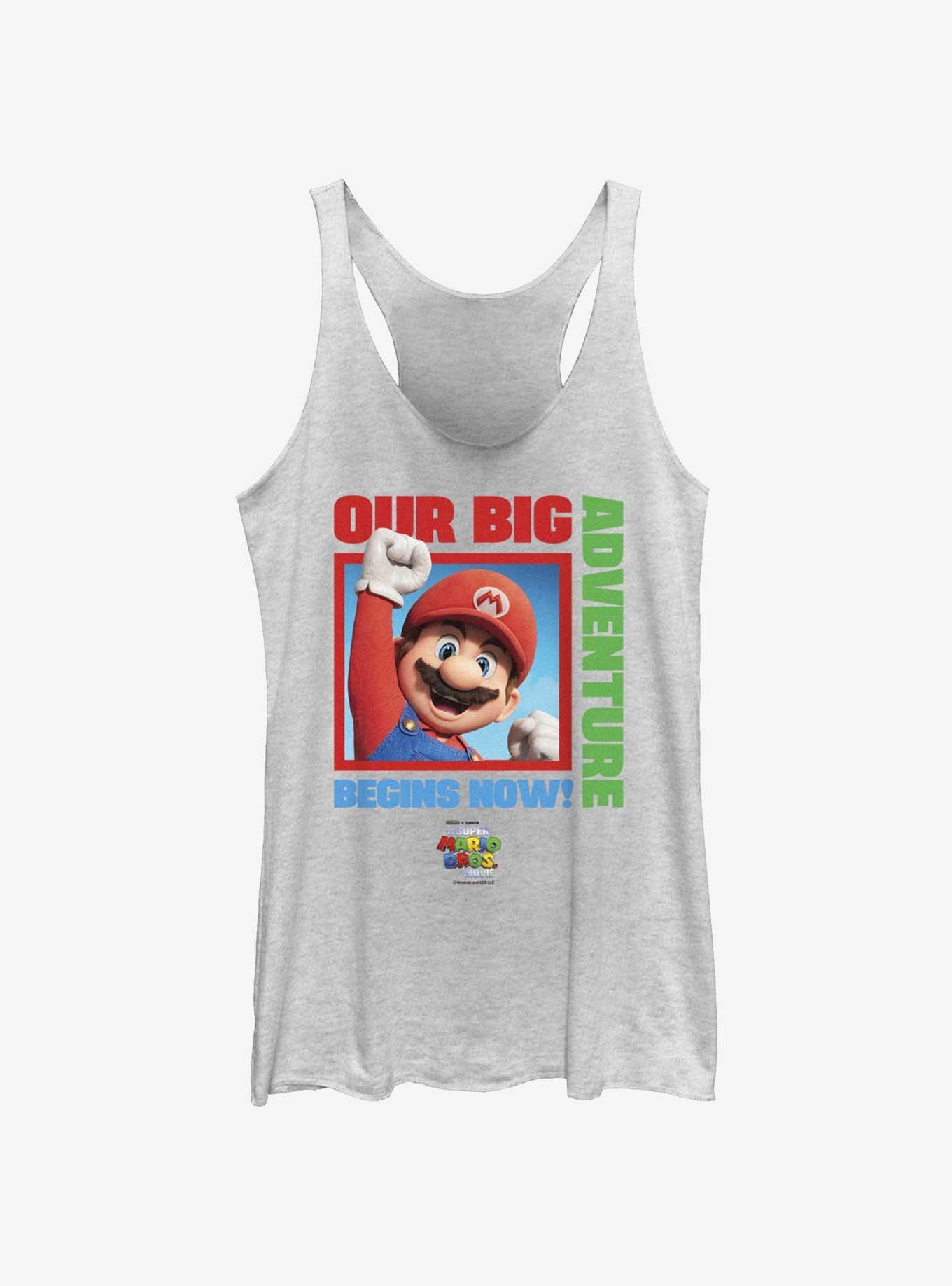 The Super Mario Bros. Movie Mario Our Big Adventure Begins Now Womens Tank Top, , hi-res