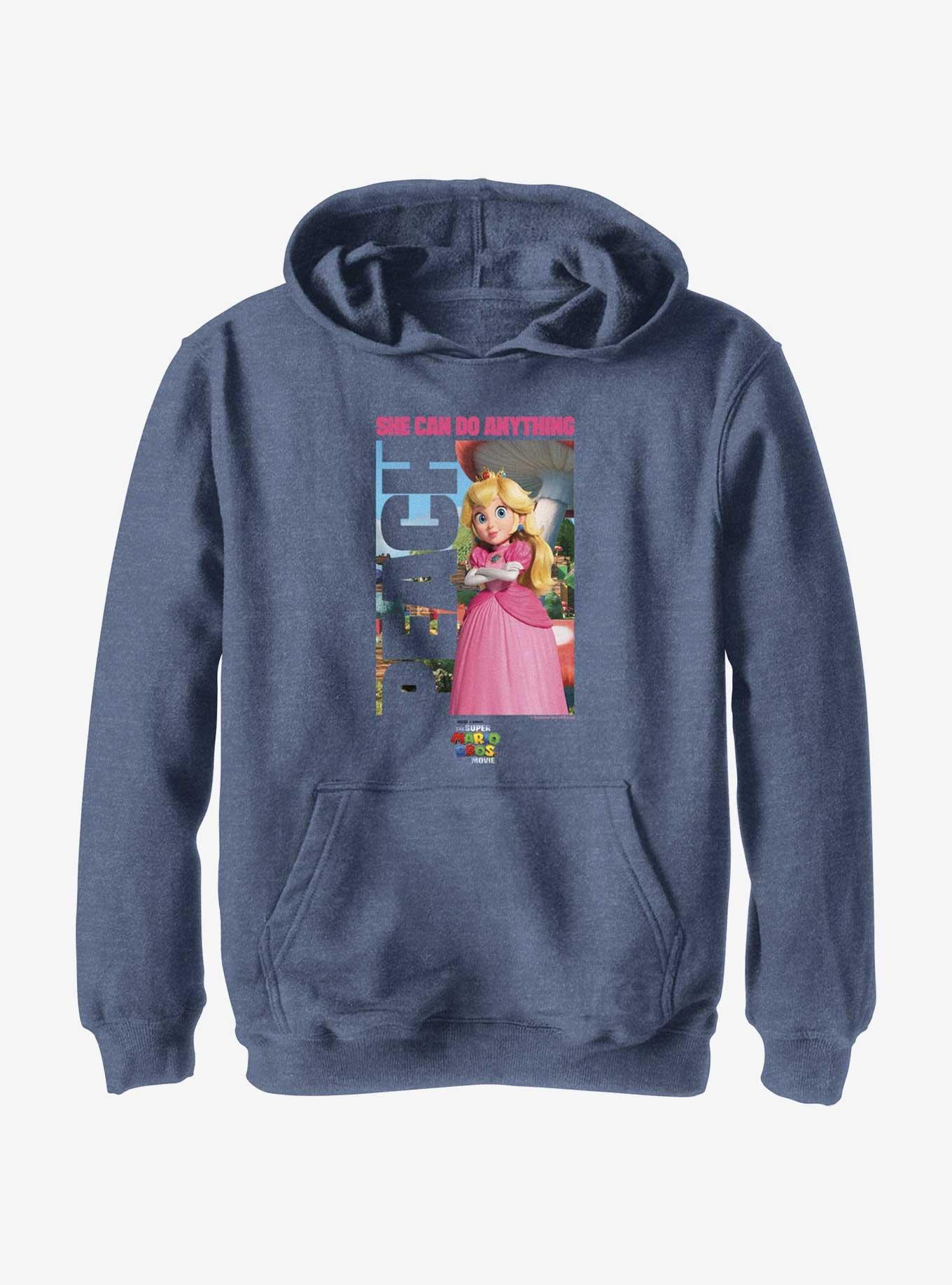The Super Mario Bros. Movie Peach She Can Do Anything Youth Hoodie, , hi-res