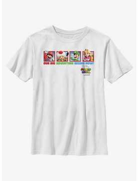 The Super Mario Bros. Movie Big Adventure Mario Toad Luigi & Princess Peach Youth T-Shirt, , hi-res