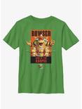 The Super Mario Bros. Movie Bowser King of the Koopas Poster Youth T-Shirt, KELLY, hi-res
