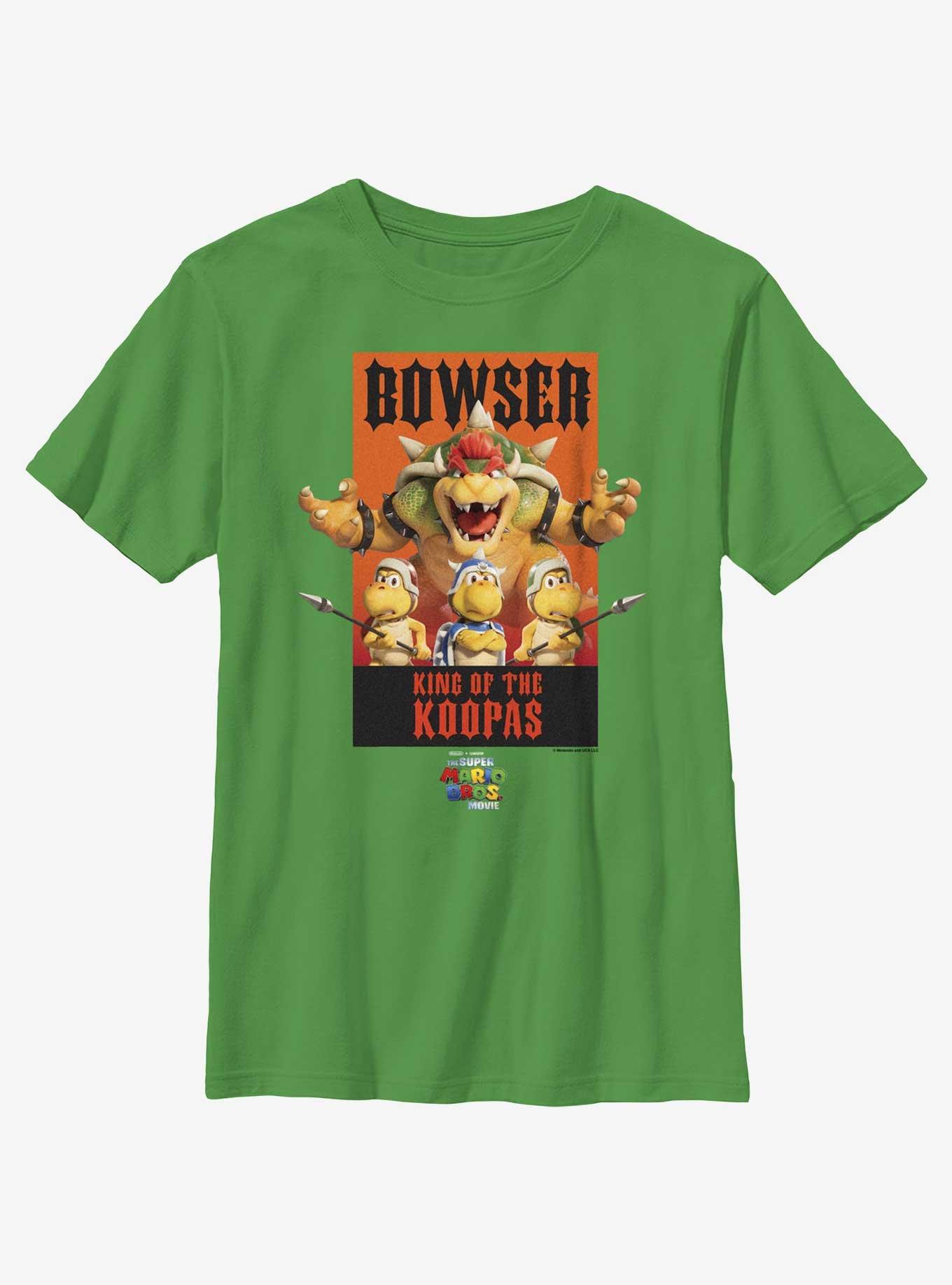The Super Mario Bros. Movie Bowser King of the Koopas Poster Youth T-Shirt, , hi-res