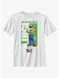 The Super Mario Bros. Movie You Just Got Luigi'd Youth T-Shirt, WHITE, hi-res
