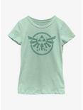 The Legend of Zelda Hyrule Crest Youth Girls T-Shirt, MINT, hi-res