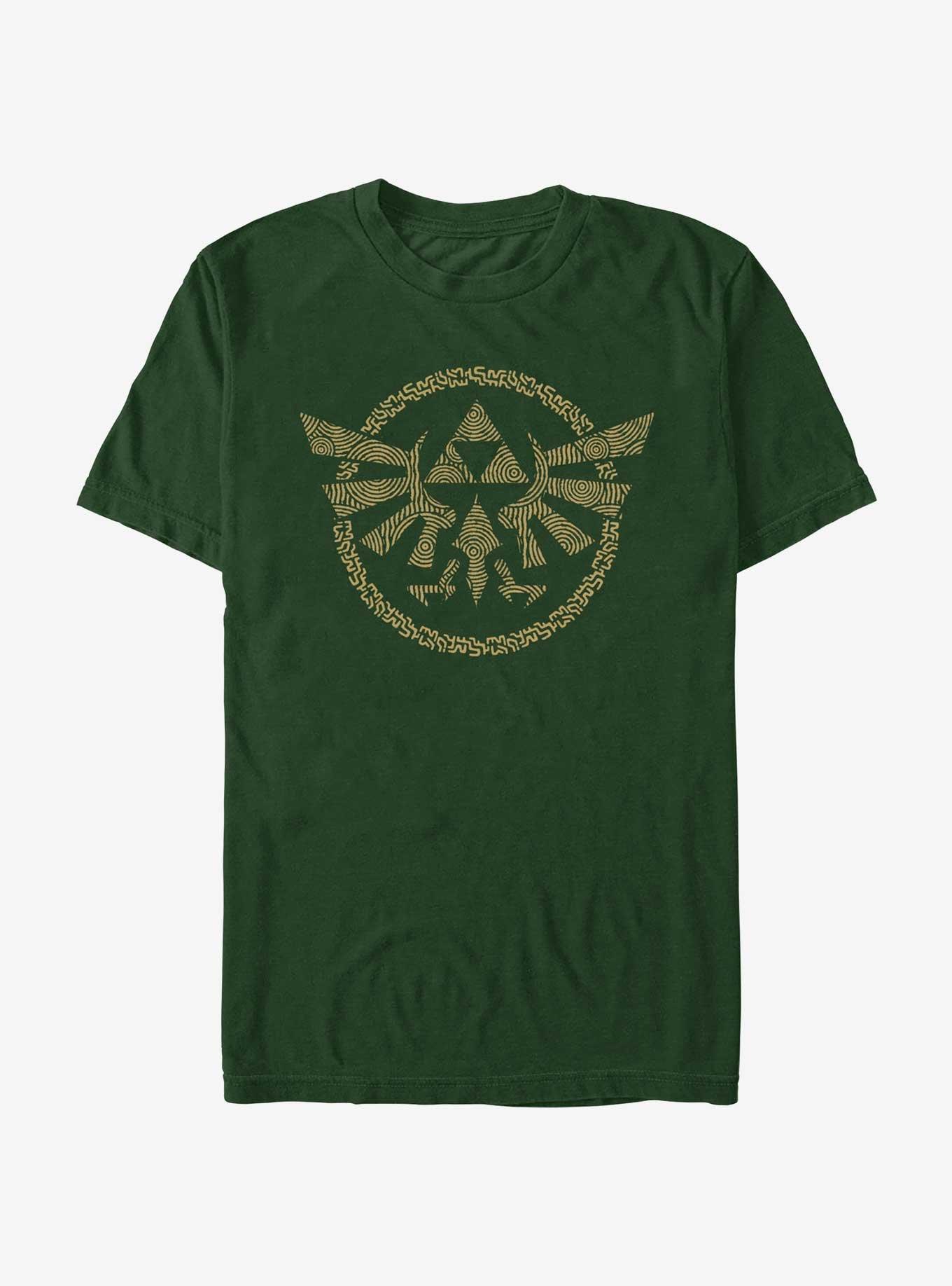 The Legend of Zelda Hyrule Crest T-Shirt - GREEN | BoxLunch