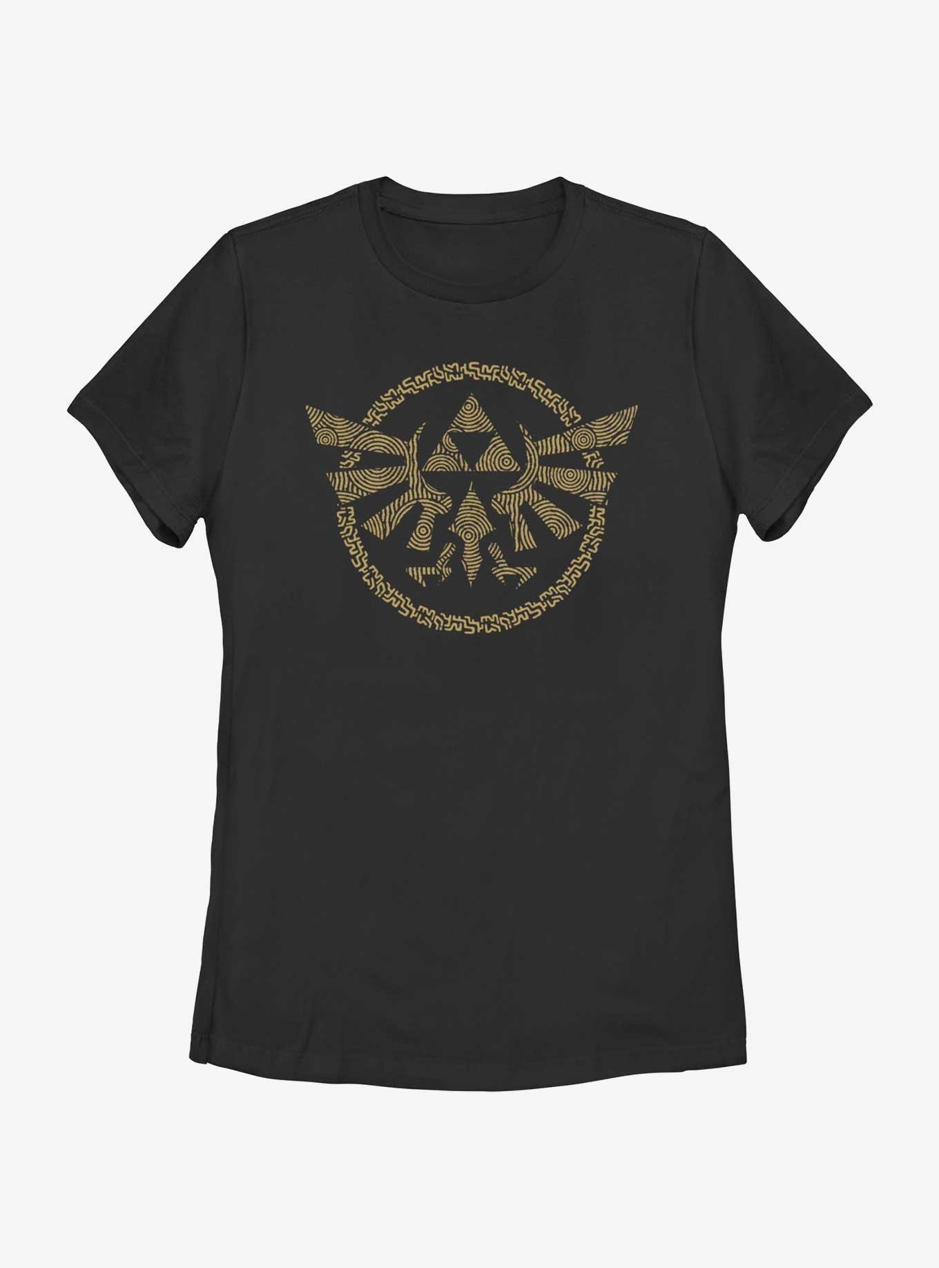 The Legend of Zelda Hyrule Crest Womens T-Shirt, BLACK, hi-res