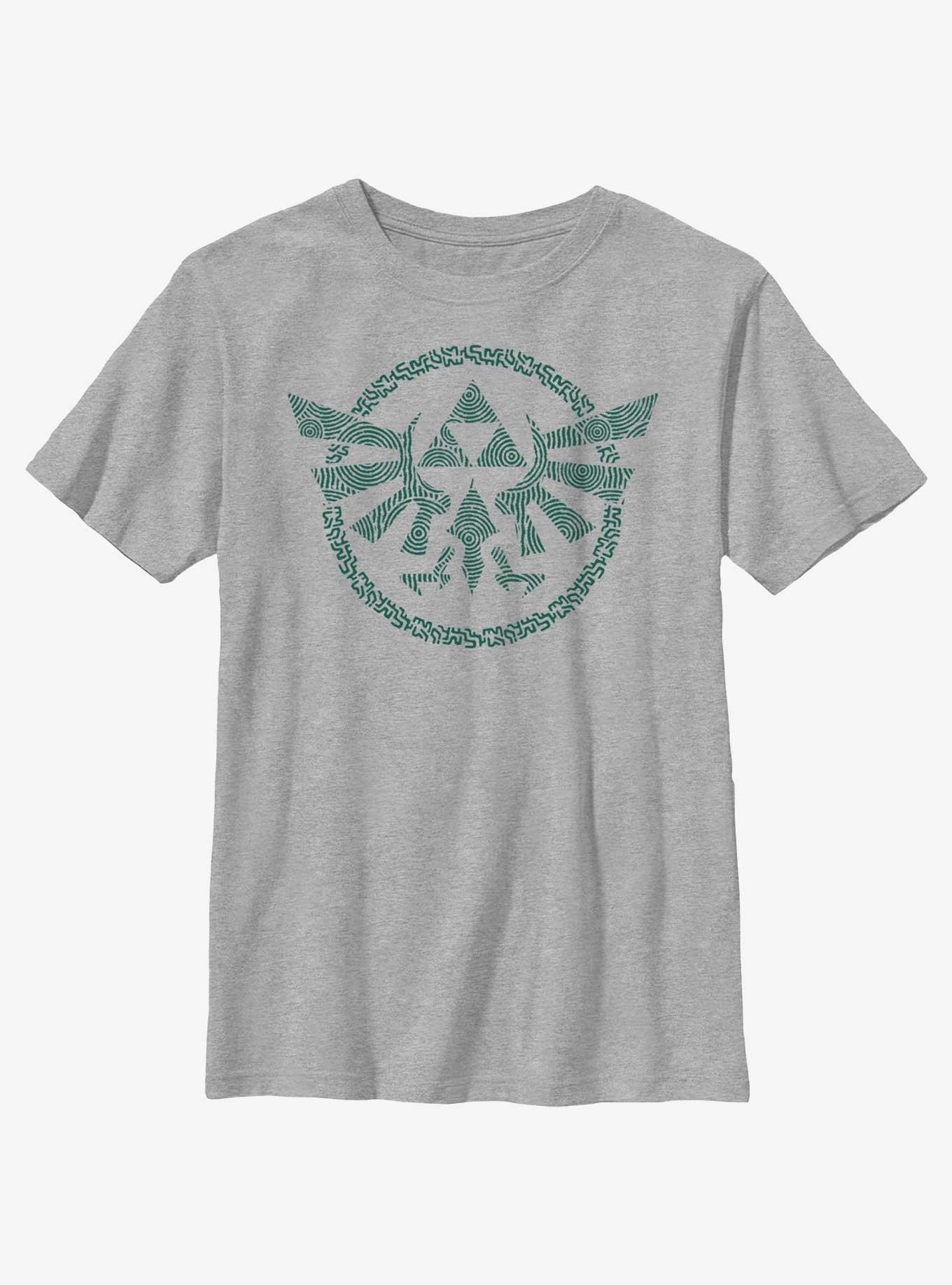 The Legend of Zelda Hyrule Crest Youth T-Shirt, ATH HTR, hi-res
