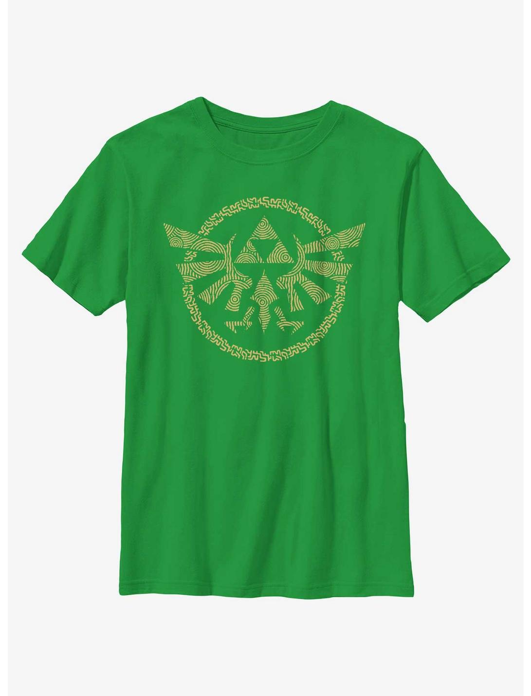 The Legend of Zelda Hyrule Crest Youth T-Shirt, KELLY, hi-res