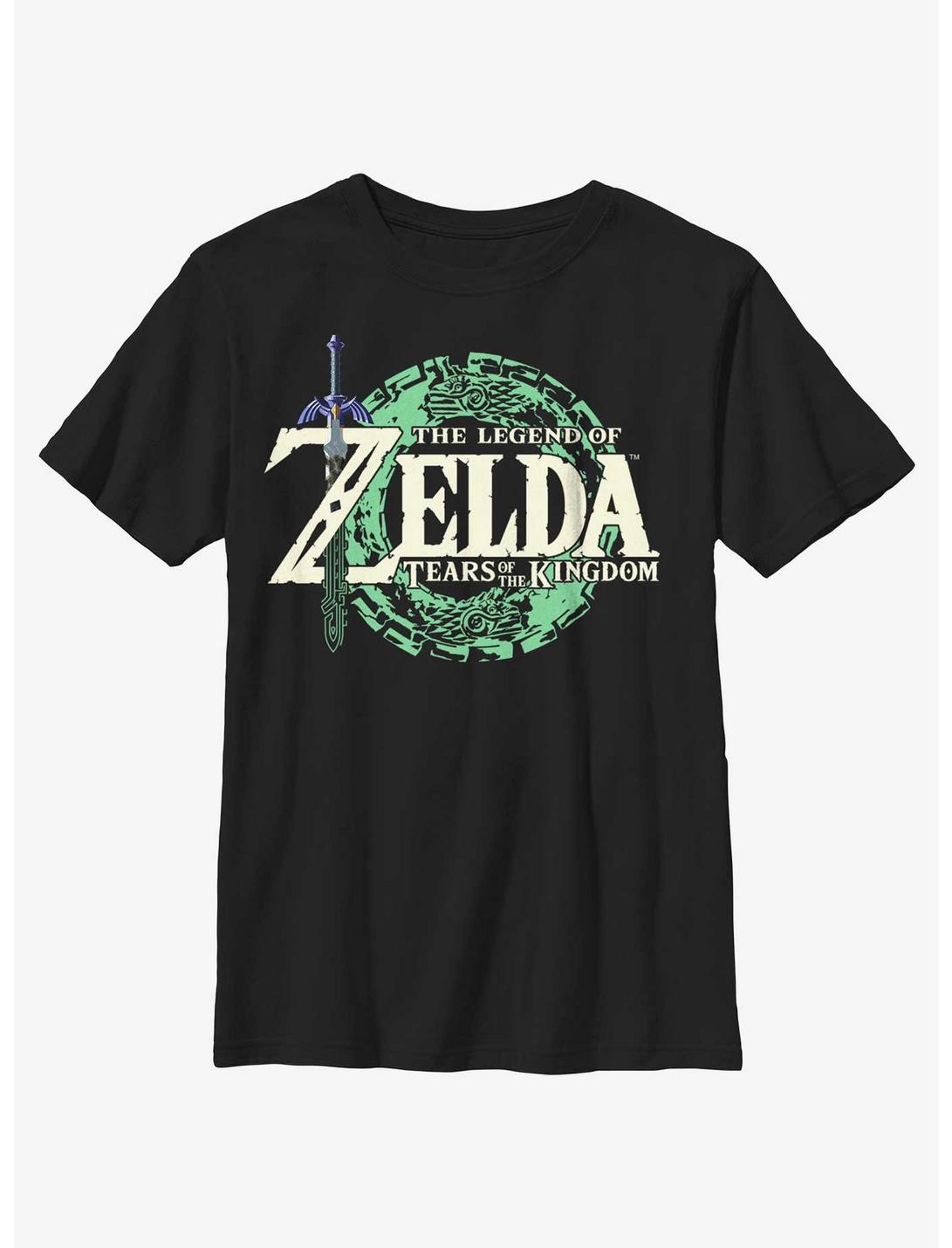 The Legend of Zelda: Tears of the Kingdom Logo Youth T-Shirt, BLACK, hi-res