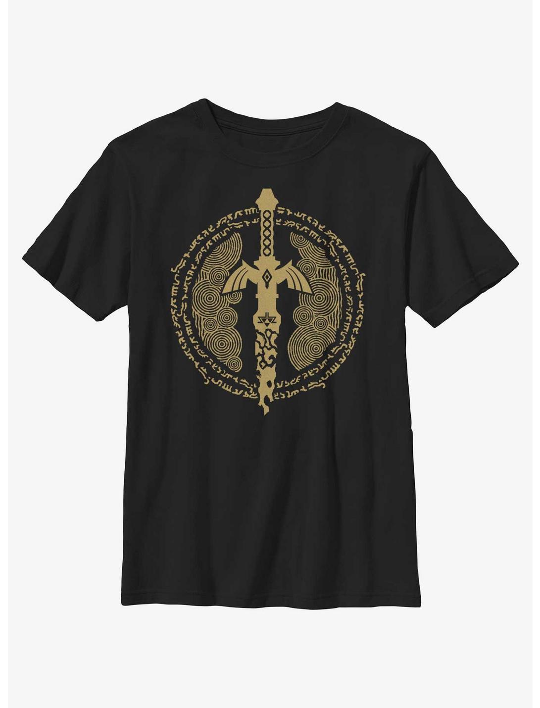 The Legend of Zelda Master Sword Icon Youth T-Shirt, BLACK, hi-res