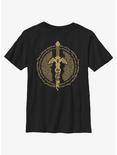 The Legend of Zelda Master Sword Icon Youth T-Shirt, BLACK, hi-res
