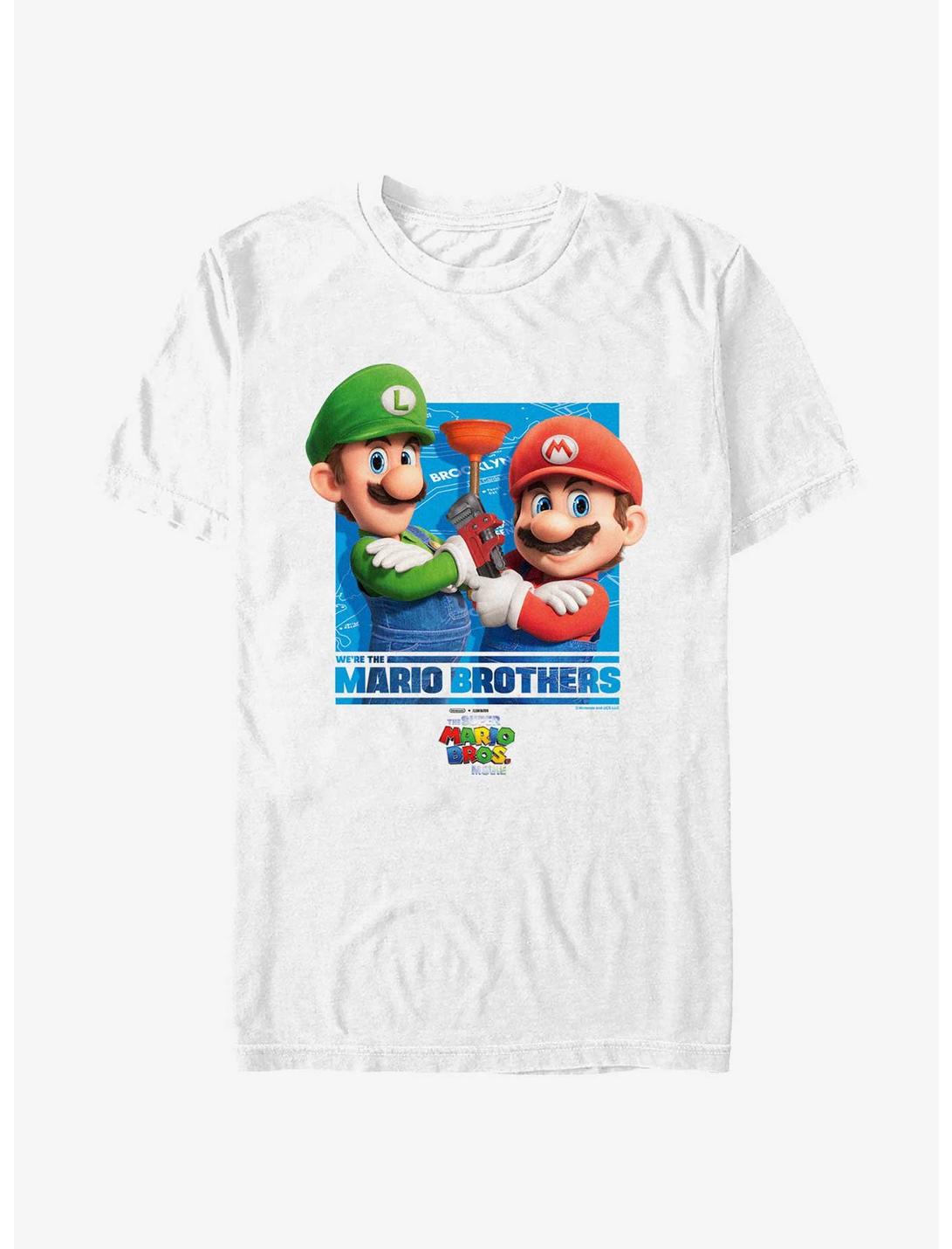 The Super Mario Bros. Movie The Mario Brothers T-Shirt, WHITE, hi-res