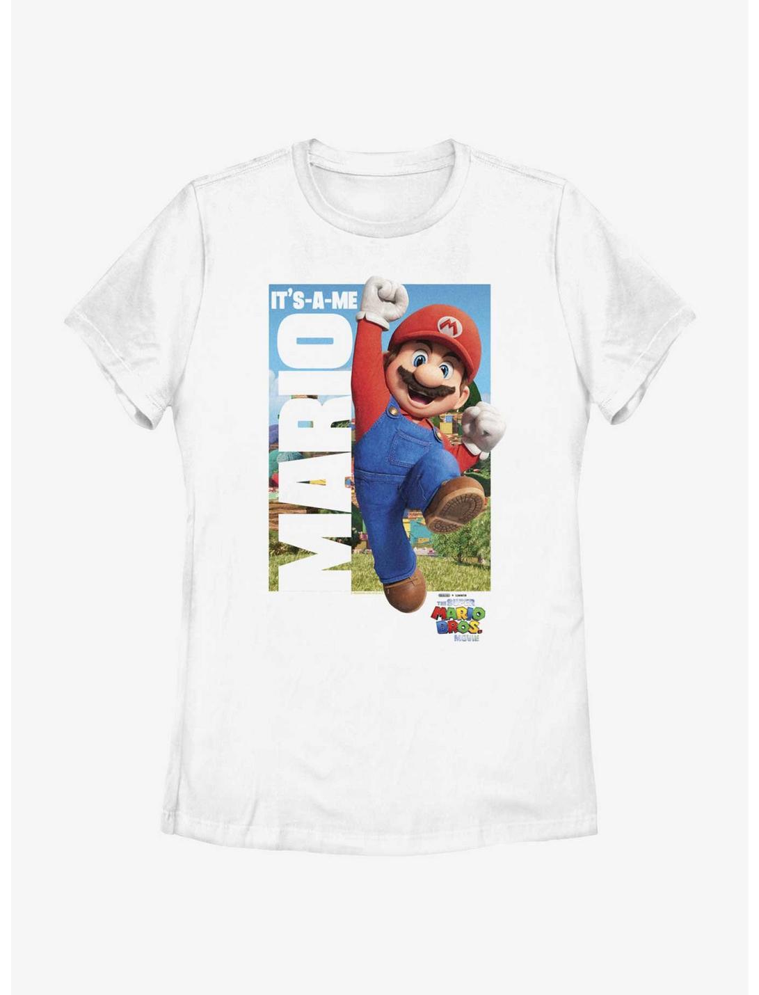 The Super Mario Bros. Movie It's-A-Me Mario Womens T-Shirt, WHITE, hi-res