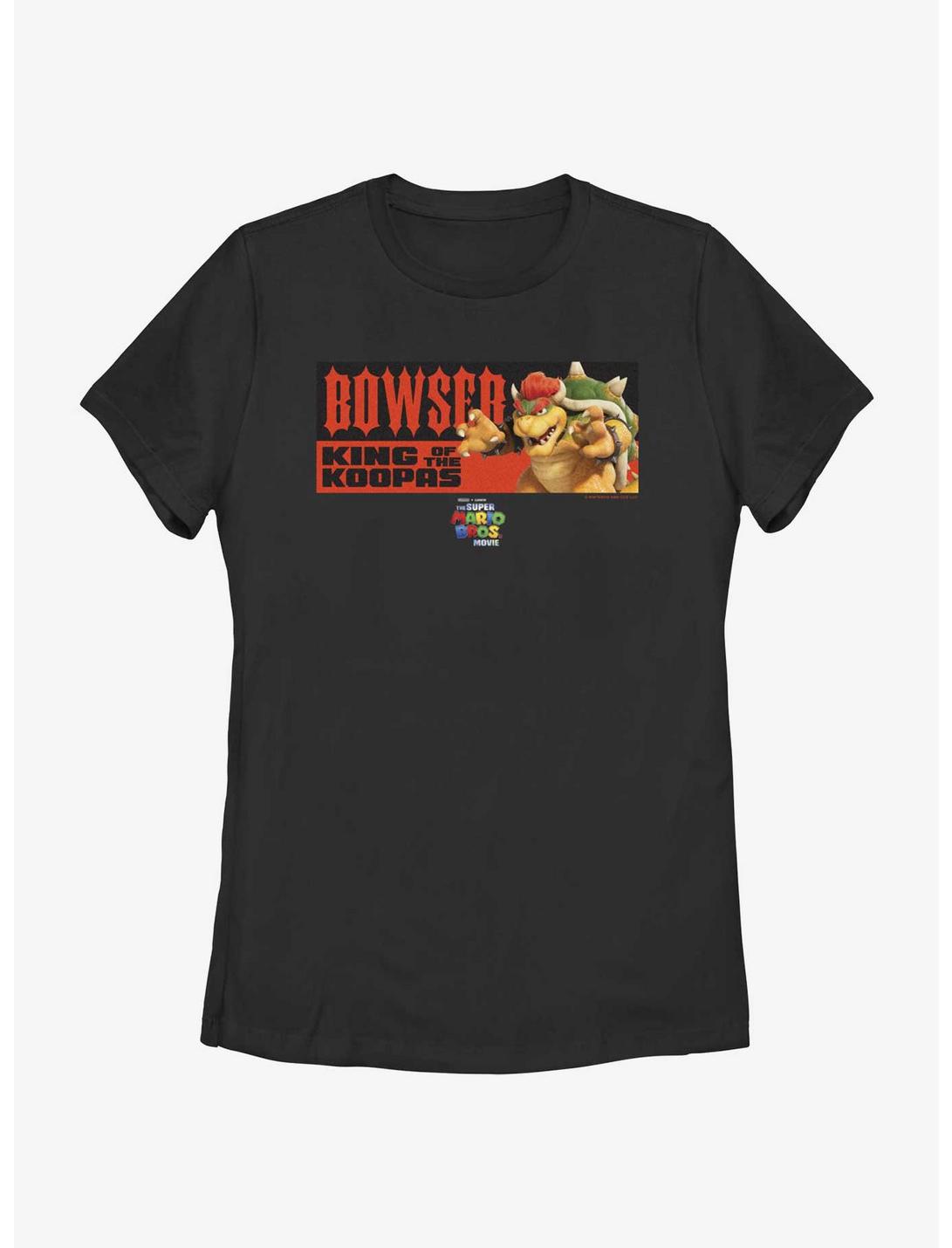 The Super Mario Bros. Movie Bowser King of Koopas Womens T-Shirt, BLACK, hi-res