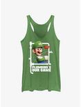The Super Mario Bros. Movie Luigi Plumbing's Our Game Womens Tank Top, ENVY, hi-res