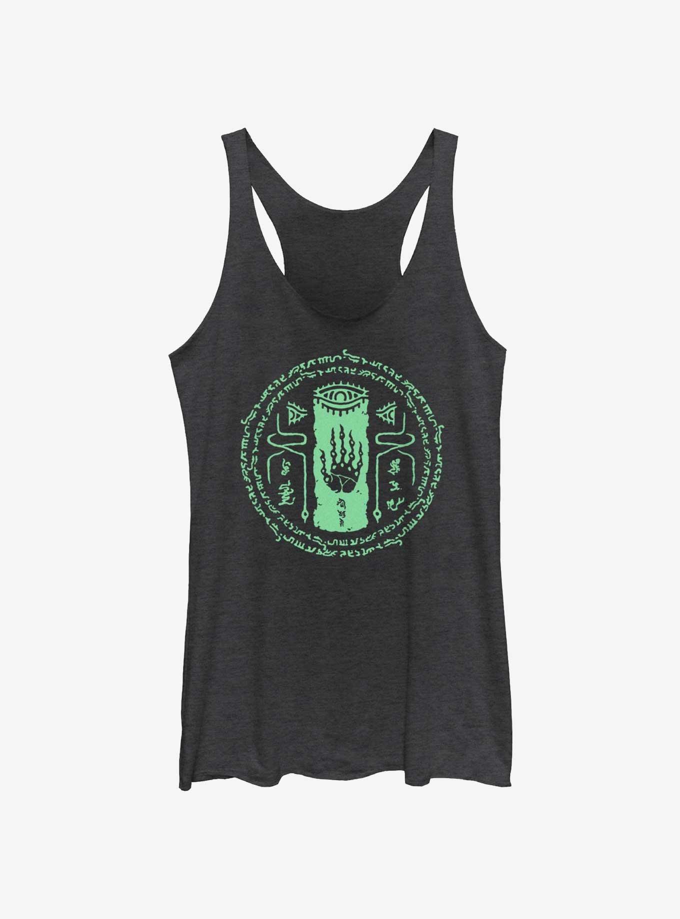 The Legend of Zelda Ancient Rune Womens Tank Top, BLK HTR, hi-res