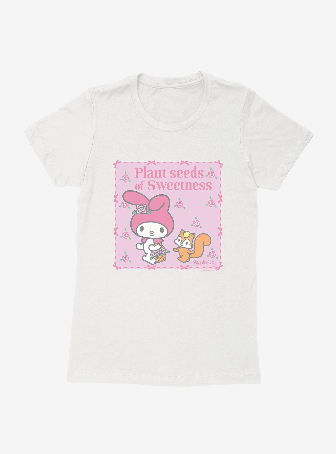 My Melody Plant Seeds Of Sweetness Womens T-Shirt, WHITE, hi-res