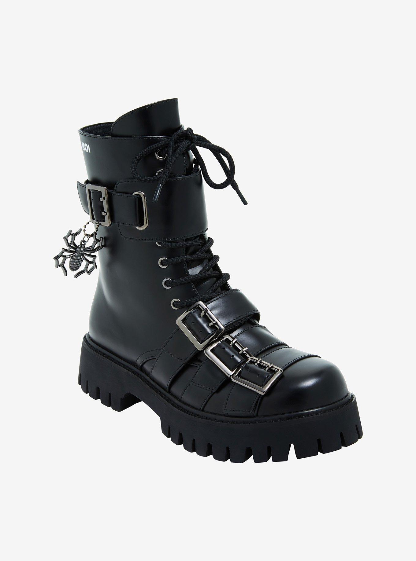 Hot topic outlet black combat boots