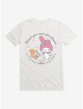 My Melody Friends Give Each Other Flowers T-Shirt, WHITE, hi-res