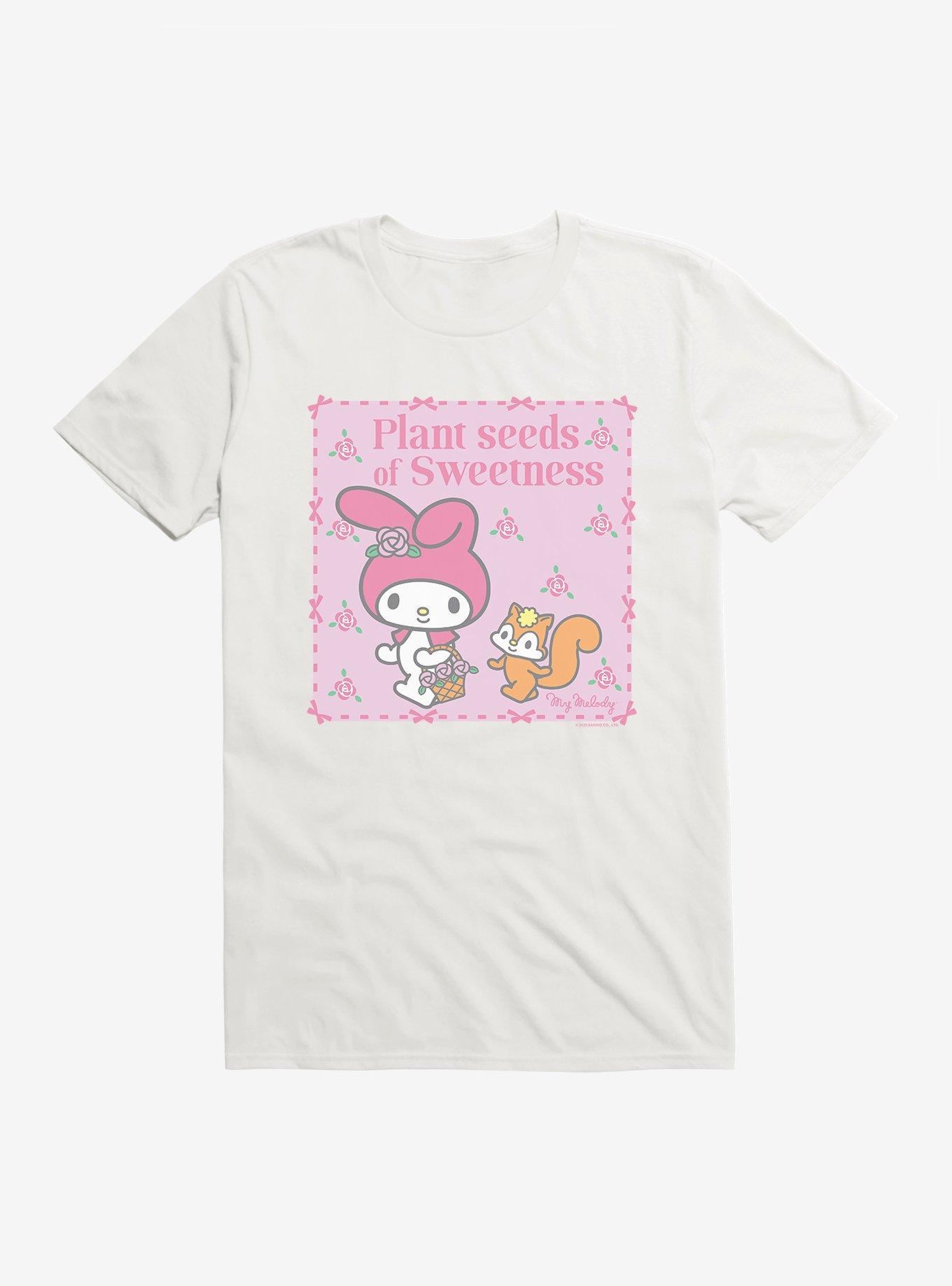 My Melody Plant Seeds Of Sweetness T-Shirt, WHITE, hi-res